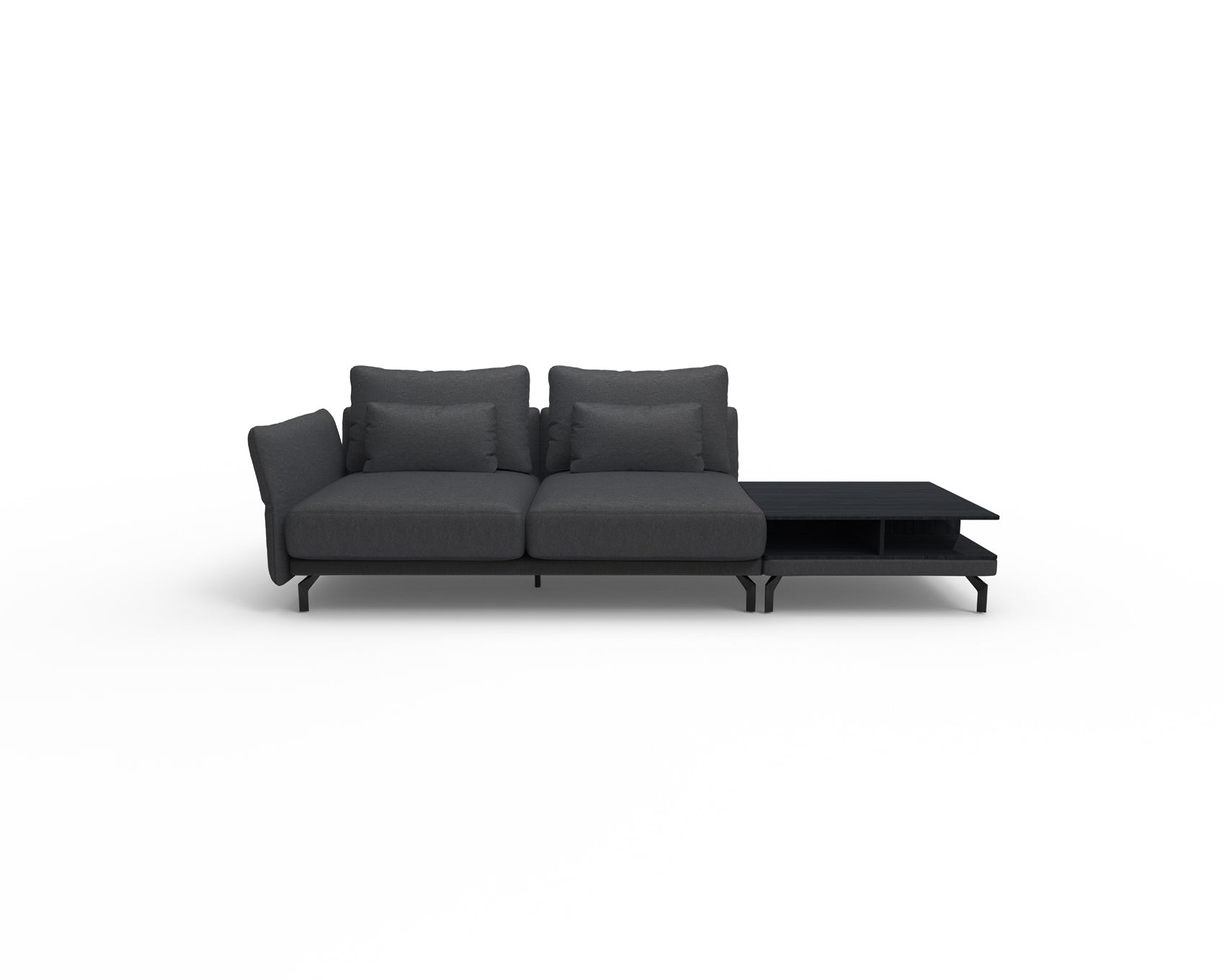 Seagull 2 Seater Sofa with Shelf Table (Right)